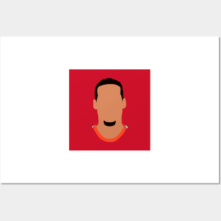 Virgil van Dijk Minimalistic Face Art Posters and Art